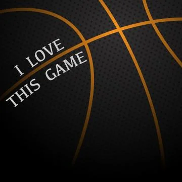 Basketball love background Stock Illustration