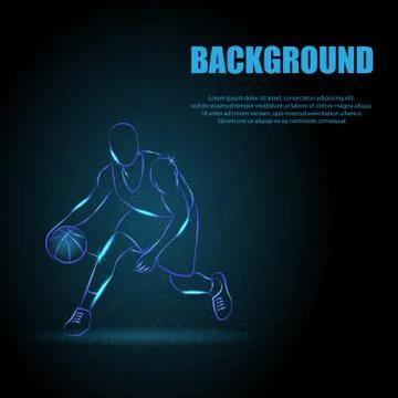 Basketball man background Stock Illustration