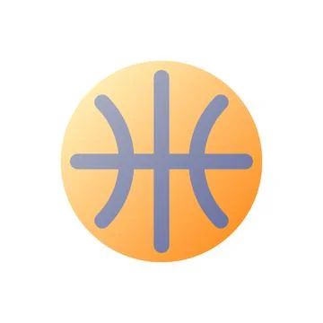 Basketball match pixel perfect flat gradient color ui icon イラスト素材