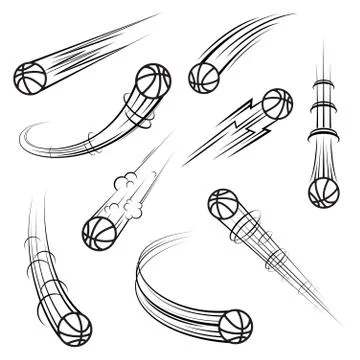 Basketball movement set Stock Illustration