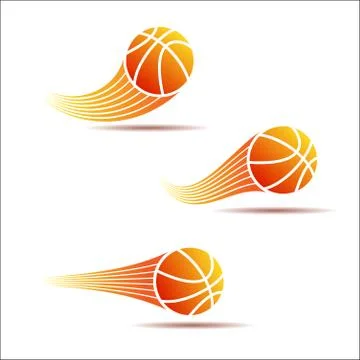 Basketball moving set Stock Illustration