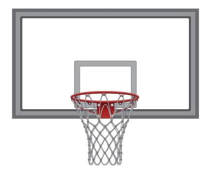 Basketball Net With Backboard Stock Illustration