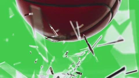 Basketball Net Breakdown Green Screen Widescreen Stock-Footage 344766449