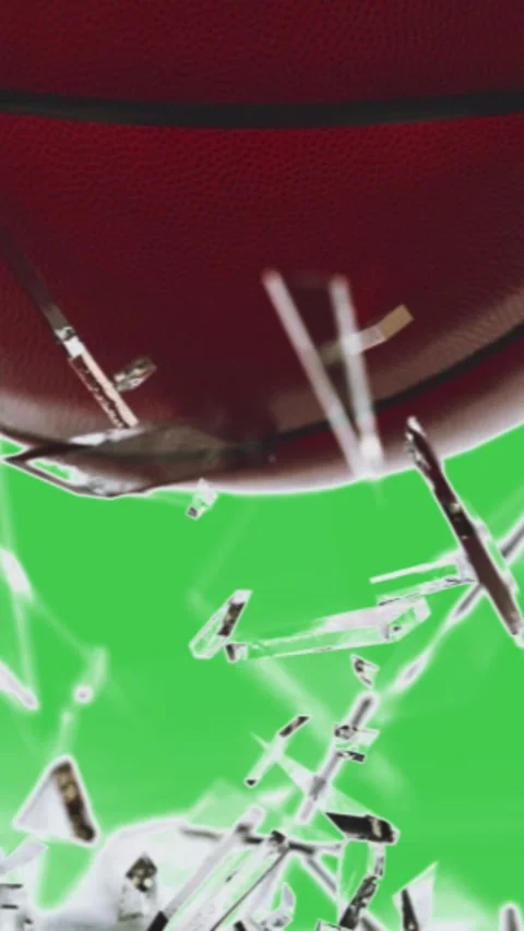 Basketball Net Breakdown Green Screen Vertical Stock-Footage 344766450