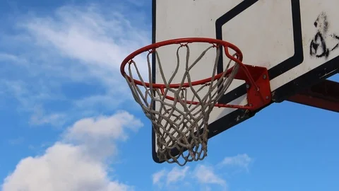 Basketball net Stock Footage