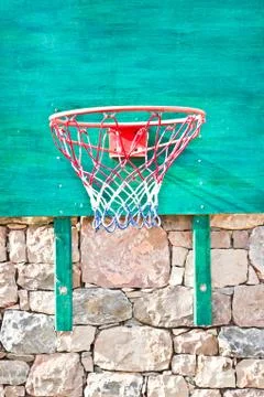 Basketball net Stock Photos
