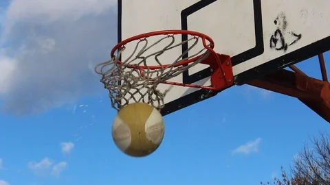 Basketball net score Stock Footage 94328191