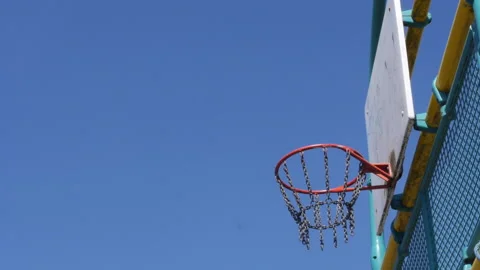 Basketball net settling down Stock-Footage 156281637
