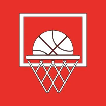 Basketball objects icon Stock Illustration