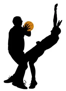 Basketball offense Stock Illustration