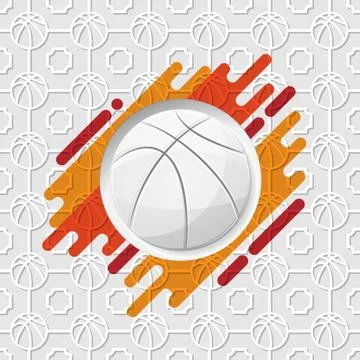 Basketball orange background Stock Illustration