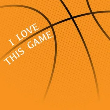 Basketball orange background Stock Illustration