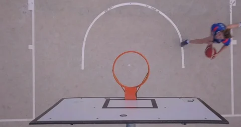Basketball Overhead Stock Footage 96098940