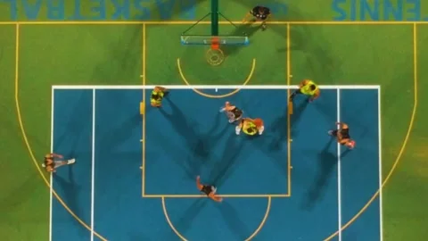 Basketball Overhead3 Stock Footage 132698327