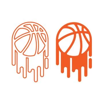Basketball with paint Stock Illustration