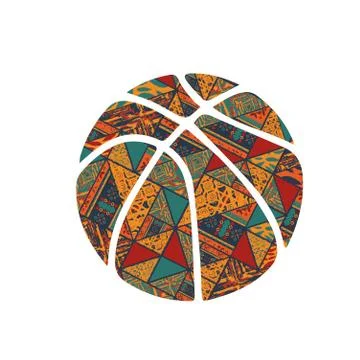 Basketball pattern symbol Stock Illustration