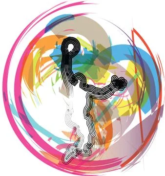 Basketball player in action Illustrazione stock