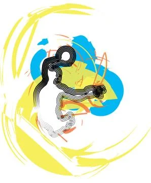 Basketball player in action Stock Illustration