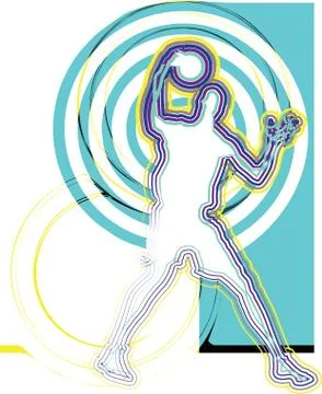 Basketball player in action Stock Illustration