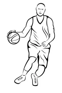 Basketball player in action Stock Illustration