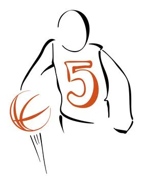 Basketball player in action Stock Illustration