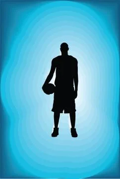 Basketball player in action. vector illustration Stock Illustration