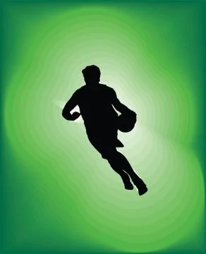 Basketball player in action. vector illustration Stock Illustration