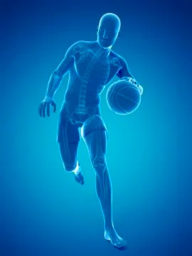 Basketball player, artwork Stock Illustration