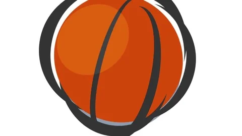 Basketball player with ball Stock Footage 81041006