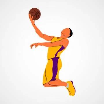 Basketball player, ball Stock Illustration
