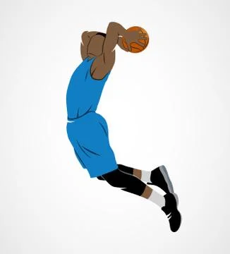 Basketball player, ball Stock Illustration