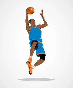 Basketball player, ball Stock Illustration