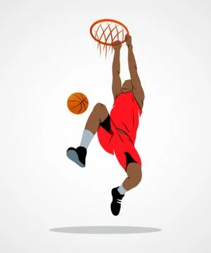 Basketball player, ball Stock Illustration
