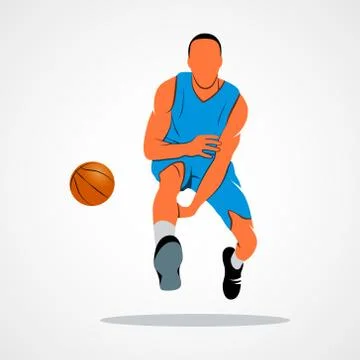 Basketball player, ball Illustrazione stock