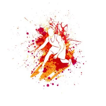 Basketball player blots Stock Illustration