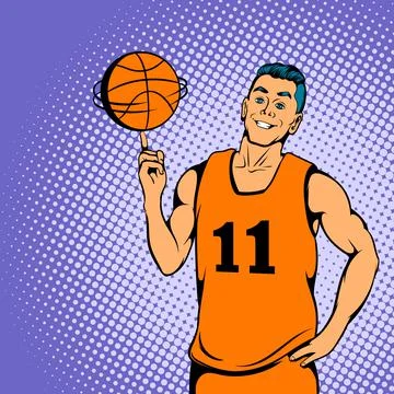 Basketball player concept, comics style Ilustración de archivo