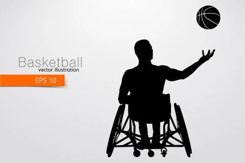 Basketball player disabled. Vector illustration Stock Illustration