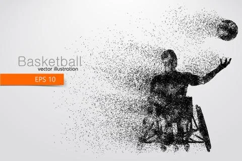 Basketball player disabled. Vector illustration Stock Illustration