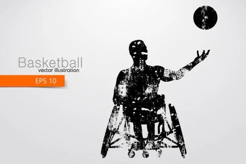 Basketball player disabled. Vector illustration Stock Illustration