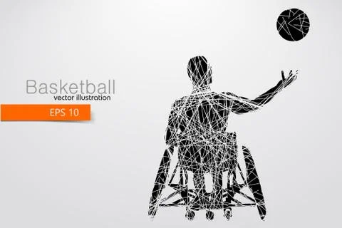 Basketball player disabled. Vector illustration Stock Illustration