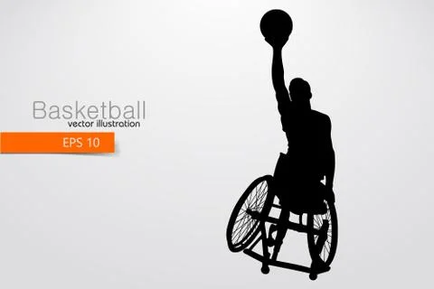 Basketball player disabled. Vector illustration Stock Illustration