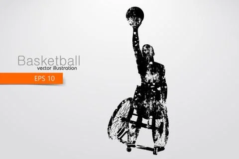 Basketball player disabled. Vector illustration Stock Illustration
