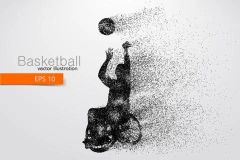 Basketball player disabled. Vector illustration Stock Illustration