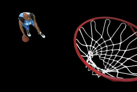 Basketball Player dribble/dunk 스톡 동영상 754420