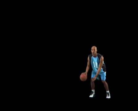 Basketball Player dribbling/shooting 스톡 동영상 754416