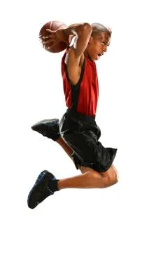 Basketball Player Dunking Stock Photos