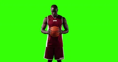 Basketball player on green screen | Stock Video | Pond5