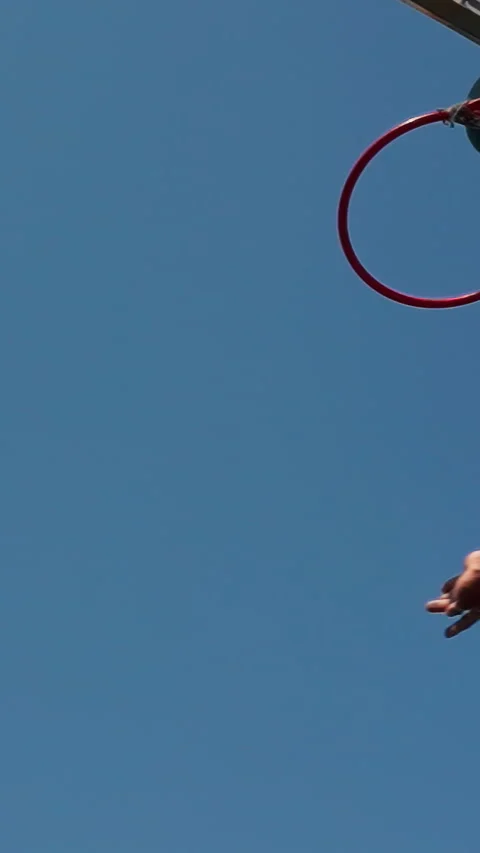 Basketball player hits the ring Stock Footage 259551164