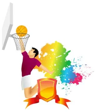 Basketball player Stock Illustration