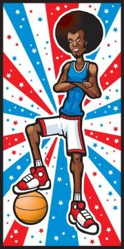 Basketball player Stock Illustration